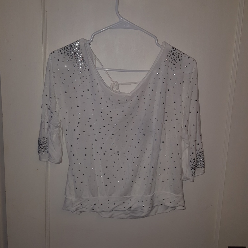 White sparkle shirt